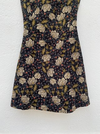 Vestido Zara Estampado Floral Negro