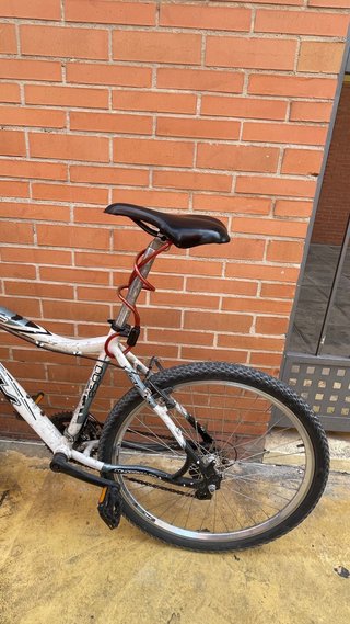 Bicicleta de montaña blanca