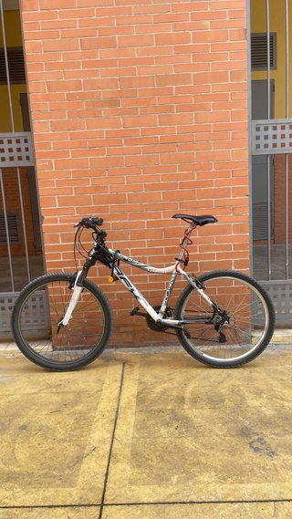 Bicicleta de montaña blanca