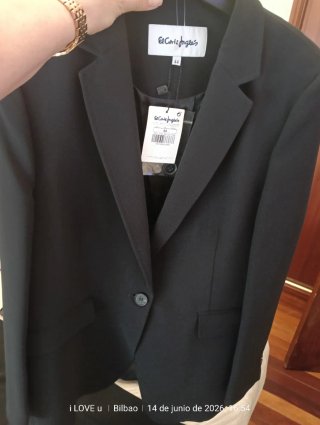 Traje El Corte Inglés Negro Nuevo Talla 44 Nuevos