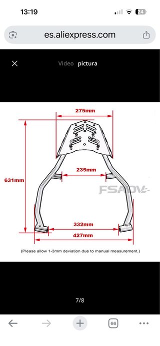 Portaequipajes Yamaha Tenere 700