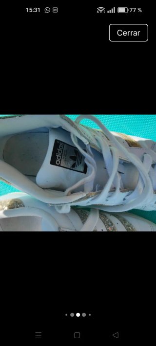 Adidas Superstar Blancas Dorado Talla 38