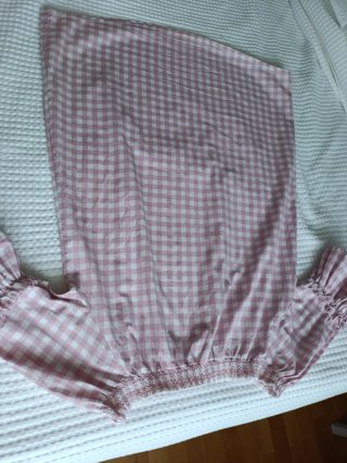 Vestido blanco y rosa talla única