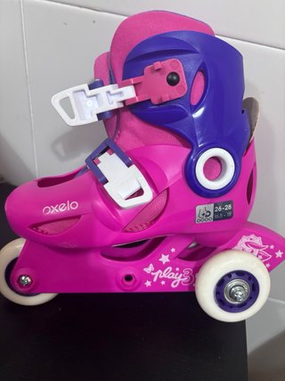 Patines Oxelo niña Talla 26-28 Rosa/Azul
