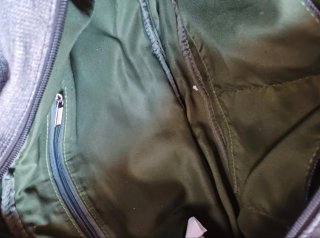 Borsa tessuto delavè grigio Made in Italy