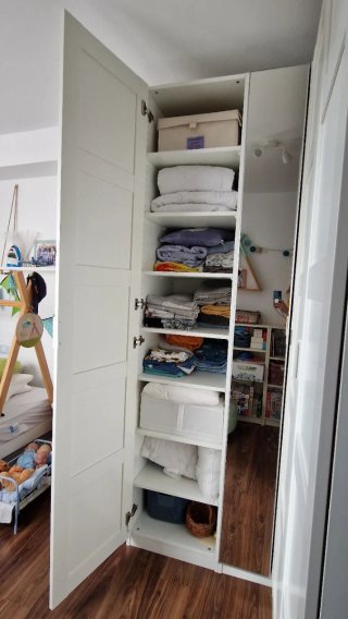 Armario ropero blanco de madera