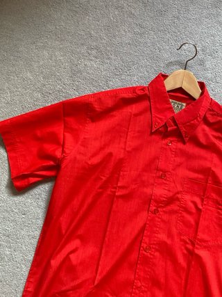 Camicia uomo manica corta rossa taglia L