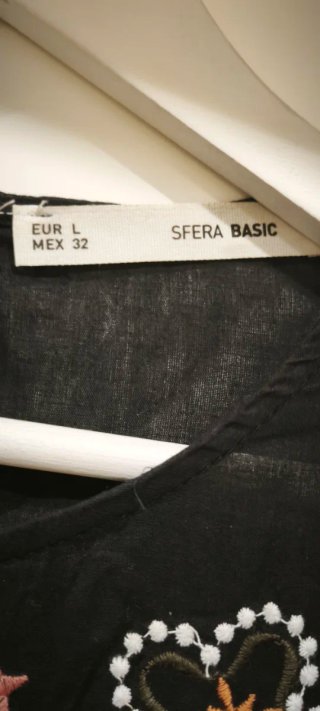 Vestido Sfera bordado negro talla L