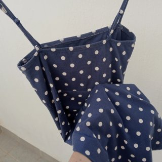 Vestido Verano Lunares Azul y Blanco