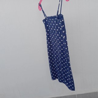 Vestido Verano Lunares Azul y Blanco