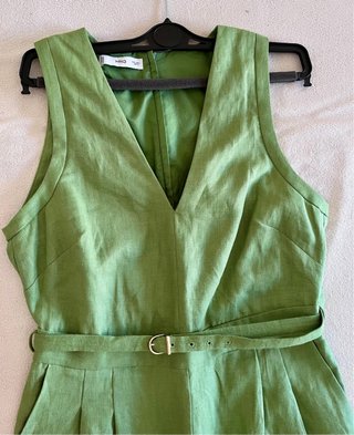 Mono Mango Lino Verde Talla L