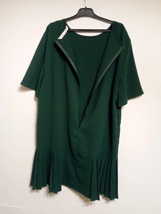 Vestido Zara verde oscuro talla XL