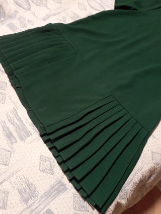 Vestido Zara verde oscuro talla XL