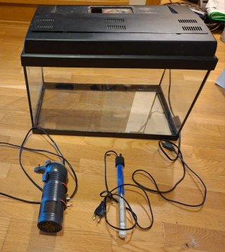 Acuario 60L con calentador y filtro