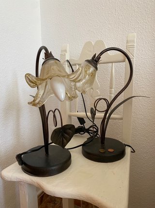 Lámparas de mesa florales