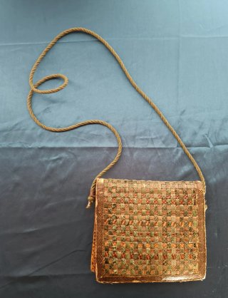 Bolso Vintage Piel Trenzada Efecto Serpiente