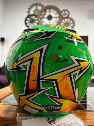 Casco Motocross AGV Verde y Naranja