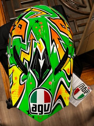 Casco Motocross AGV Verde y Naranja