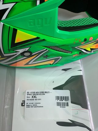Casco Motocross AGV Verde y Naranja