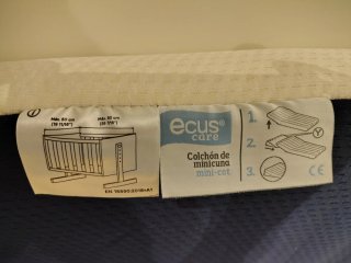 Minicuna Doco Sleeping 120x60 + Colchón Ecus Care