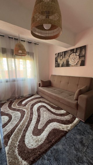 Sofá Cama Marrón Tela