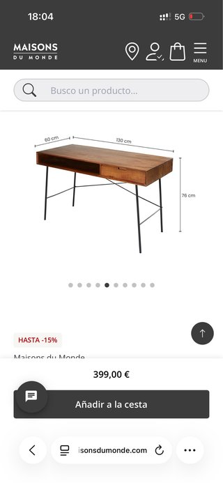 Scrivania in legno marrone Maison du Monde