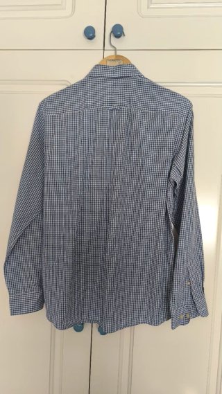 Camisa cuadros Easy Wear azul y blanco