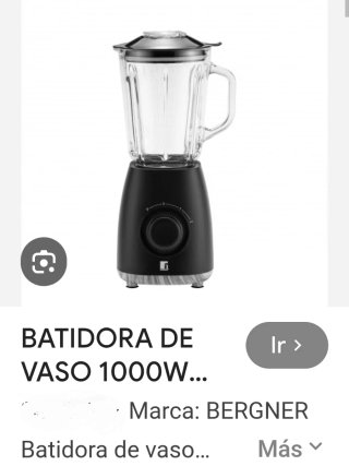 Batidora de vaso Bergner 1000W, 1,5 L sin usar