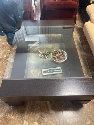 Mesa de centro madera y cristal
