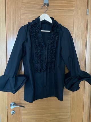 Blusa Flamenco Negra Volantes