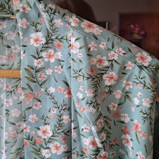 Kimono floral verde