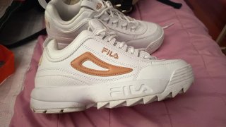 Zapatillas Fila Blancas y Doradas Talla 38