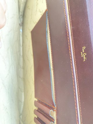 Portafolios Pierre Cardin Marrón Cuero