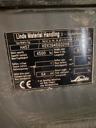 Carretilla elevadora Linde H45