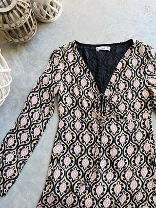 Vestido Mango Talla XS Estampado