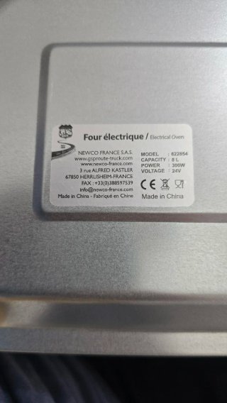 Horno Eléctrico 24V Camión 2 resistencias