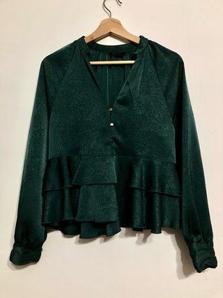 Blusa Zara Verde Talla XS