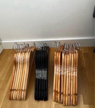 12 Perchas Madera y Metal