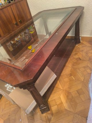 Mesa de centro madera y cristal