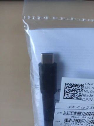 Adaptador Dell USB-C a Ethernet 2.5Gbps