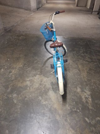 Bicicleta Vintage Azul con Cesta