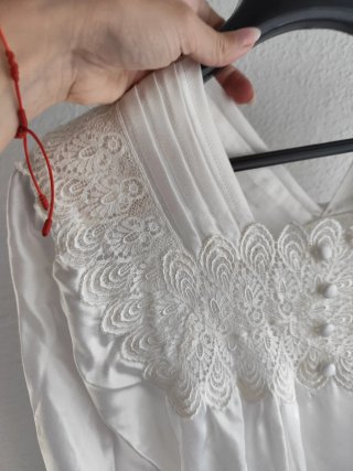 Conjunto Novia Camisón y Bata Blanco