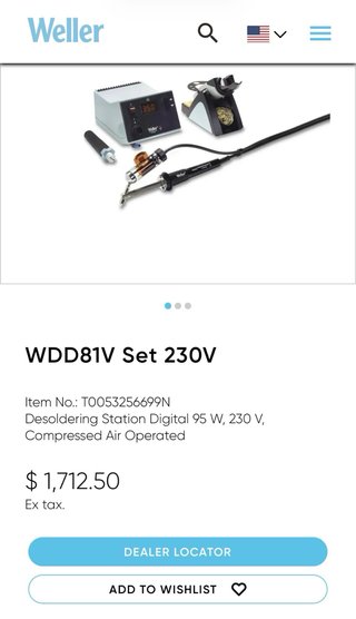 Soldador Weller WDD81V Set 230V