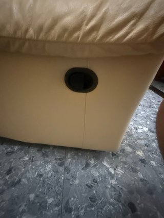 Sillón reclinable giratorio color crema – Muy cómo