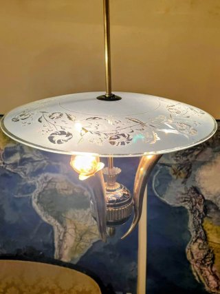 Lampada sospensione Art Decò anni'40 stile Chiesa