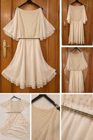Vestido de novia vintage original de 1977