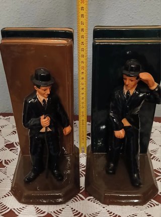 Pareja Sujetalibros Vintage Charlie Chaplin