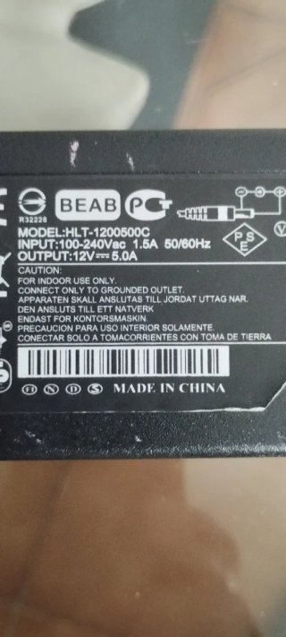 Adaptador Corriente HLT 12V 5A