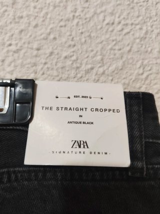 Pantalón Vaquero Negro Zara Talla 44
