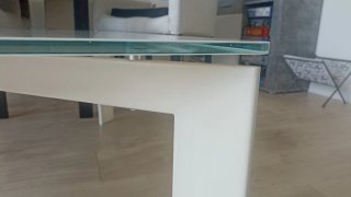 Mesa baja cristal 1x1m